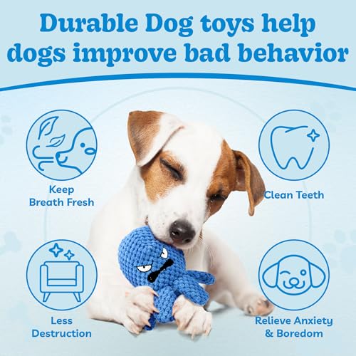 Interactive Dog Toys, 4 Pack Octopus Squeaky Hide And Seek Large Dog Toys | Tough Plush Chew Toy to Keep Them Busy, Tug of War Doggie Toy for Small,Medium and Large Breeds, Puppy Toys Puzzle - color: 4 Pack Octopus