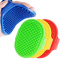 4 Pack Dog Grooming Brush, Premium Soft Silicone Pet Bath Brushes with Adjustable Handle, Shampoo Soothing Comb for Wet Dry Long Short Haired Dogs & Cats Massaging, Deshedding - color: Green+Blue+Red+Yellow