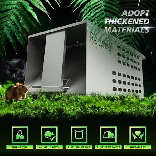 Humane Rat Trap Live Mouse Trap Indoor Catch and Release Animal Cage Multi Large Bait (2 Pack) - size: 2 Pack