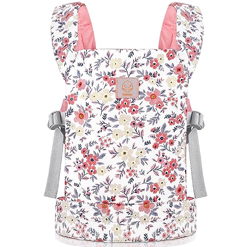 GAGAKU Baby Doll Carrier for Little Girls - Stuffed Animal Carrier Toy for Toddler - Pink Wax Flowers - color: 1_wax Flowers