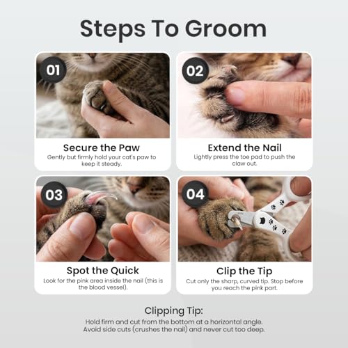 Necoichi Purrcision Stainless Steel Cat Nail Clipper, Made in Japan (White) - style: White