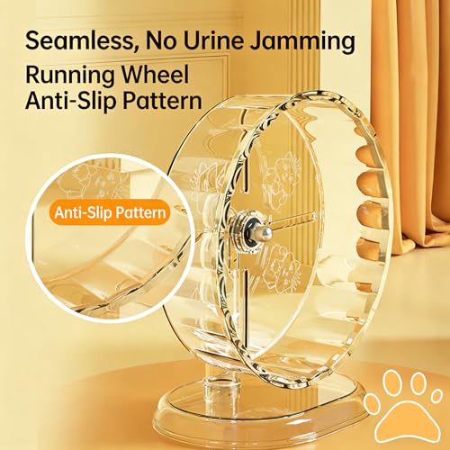 Silent Hamster-Wheel 7.1 Inch, Nonslip Spinning-Wheel, Exercise Hamster-Toys Platform for Hamster Cage Rat Cage Mouse Cage Small Pet Accessories for Hedgehog Gerbil Chinchilla Guinea Pig