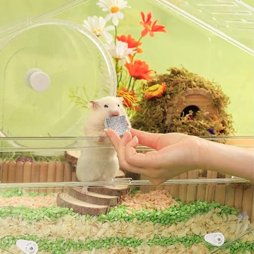 Hamiledyi 20 Pcs Chinchilla Lava Blocks Rabbit Chew Toys | Bunny Lava Teeth Grinding Stone Small Animal Mineral Calcium Stone for Hamsters Rabbits Chinchillas Squirrels Rats Parrots - size: 1.57 Inch Diameter