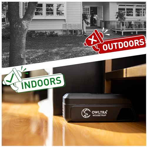 OWLTRA OW-2 Indoor Electric Mouse Trap 2 PCS, Instant Kill Rodent Zapper with Pet Safe Trigger, Black - size: 2 Pack, style: Electric Mouse Trap