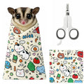 Sugar Glider Grooming Wrap with Nail Clipper, Small Pet Restraint Bag for Safe Nail Trimming & Stress-Free Care,for Sugar Glider, Hamster,Guinea Pigs,Squirrel,Bearded Dragon