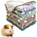 PINVNBY 6 PCS Guinea Pig Blankets Soft Fleece Bedding for Guinea Pigs Cage Washable & Reusable Small Animal Sleep Mat Pad for Hamster Ferret Chinchilla Hedgehog (30 x 20 Inch) - size: 30" x 20"(6 PCS)