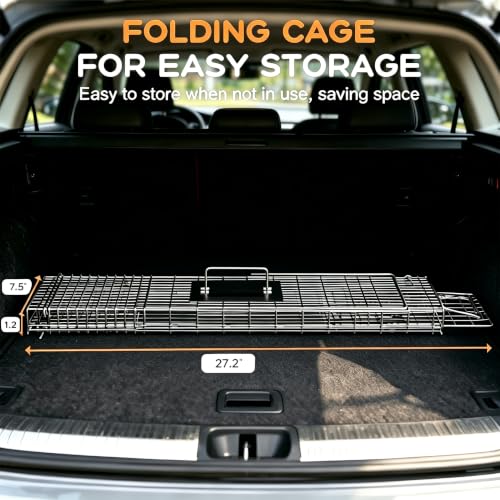 24" x 7.5" x 8" Small Live Animal Trap Steel Cage Catch and Release One Door Humane Rodent Cage Trap for Little Rabbits/Stray Cats/Squirrel/Skunk/Mink/Opossum Outdoor Animals - style: 24" X 8" X 7.5"