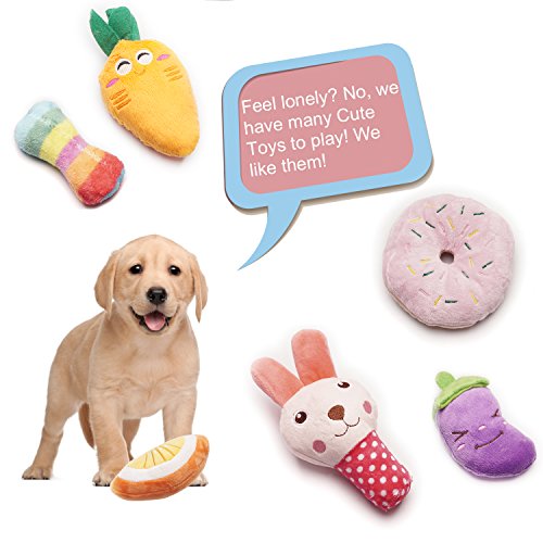 Squeaky Dog Toys for Small Medium Dogs, 9 Pack Stuffed Puppy Teething Toys | Assorted Soft Plush Dog Toys Bundle, Built-In Squeakers, For Puppies Entertainment & Interactive Play ﻿