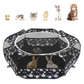 Pawaboo Small Animal Playpen with Zippered Cover, Magnolia | Portable pop-up pet tent for supervised rabbits, guinea pigs, chicks and kittens; water-resistant bottom and 3 metal rods - color: T-Magnolia