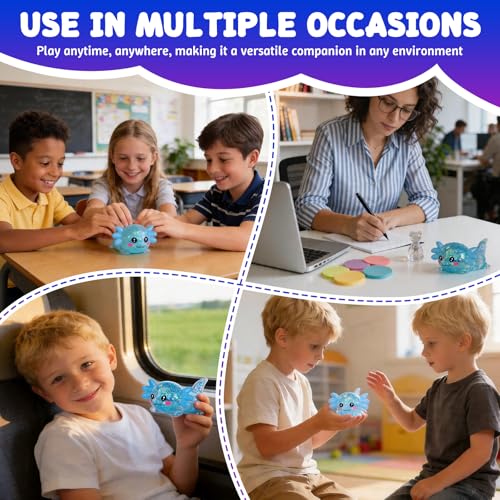 Axolotl Squishy Toy, Soft Slow Rising Sensory Fidget Toy, Cute Stretchy Axolotl Squeeze Toy, Stress Relief Desk Toy Gift for Kids and Adults(Blue) - color: Blue