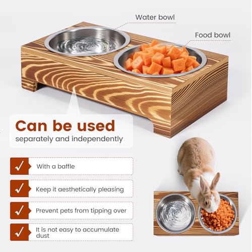 3 in 1 Rabbit Hay Feeder with Litter Box and 2 Bowls | Bunny Feeder Guinea Pig Hay Rack Holder & Litter Box, For Chinchilla Hamsters Guinea Pig Rabbit Bunny Small Animals