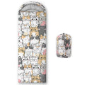 QOOMO Camping Sleeping Bags,3 Season Warm & Cool Weather,Lightweight,Waterproof Sleeping Bags for Adults & Kids,Traveling,and Outdoors,Camping Gear Equipment - color: Kawaii Cat 2