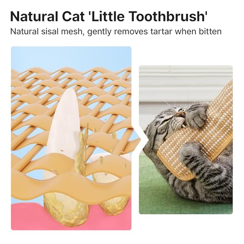 Potaroma Cat Toys Pack of 2 with 6000mg A+ Organic Catnip, Sisal Material | Indoor Kitten Scratching and Kicker Toys, Drives Bored Cats Crazy with Fun Interactive Chew