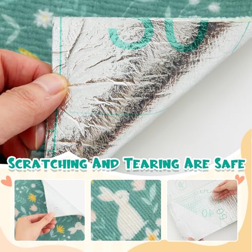 Rabbit Scratch Mat 12 Inch x 6.56 ft Self Adhesive Bunny Scratching Pad Claws and Teeth Care Rabbit Mat for Cages Floor Scratching Pad for Small Pets Biting Sleeping Nesting