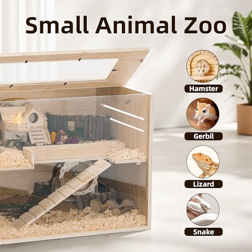 Pine Small Animals Houses&Habitats Chewproof, 40" Pine Guinea Pig Cage Hamster Cage for Small Animals (40" Large, Normal) - size: 40.0"L x 20.0"W x 20.0"H