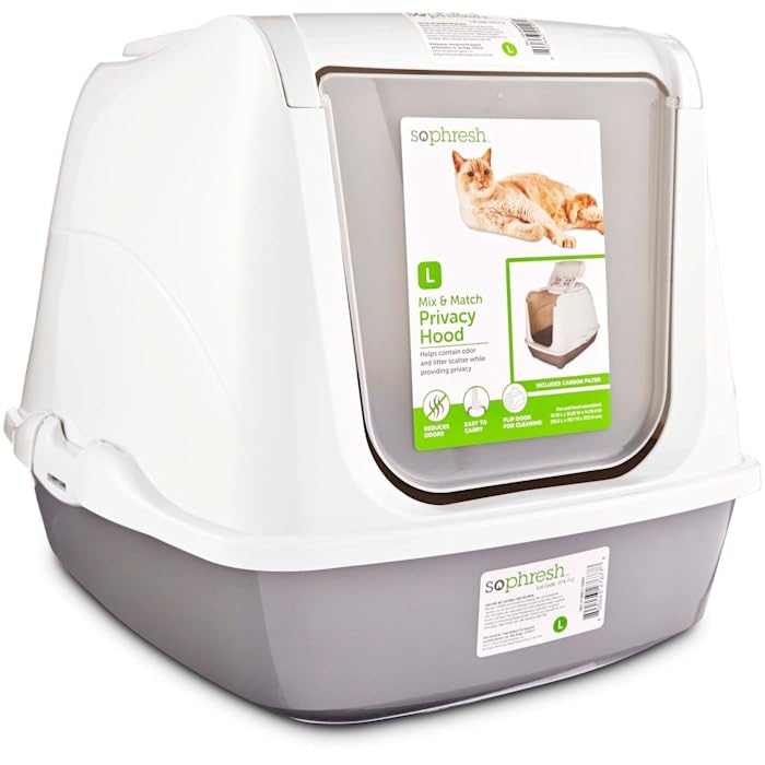 So Phresh by Petco Open Cat Litter Box Grey Large 19.5" L X 14.8" W X 4.3" H - size: Large