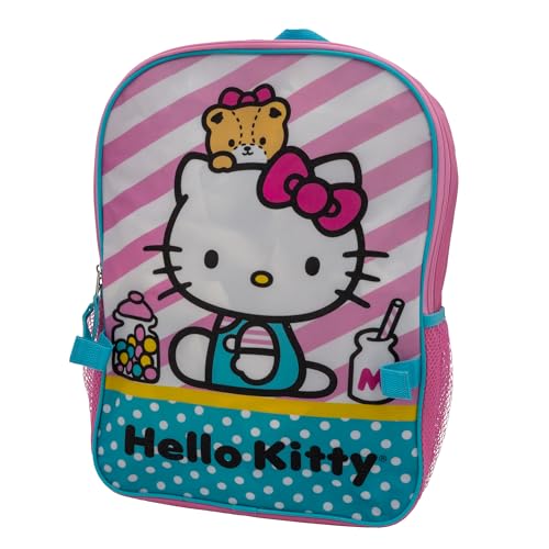 AI ACCESSORY INNOVATIONS Hello Kitty 2 Piece Backpack Set, Girls Kawaii 16" School Bag, Pink - color: Hello Kitty