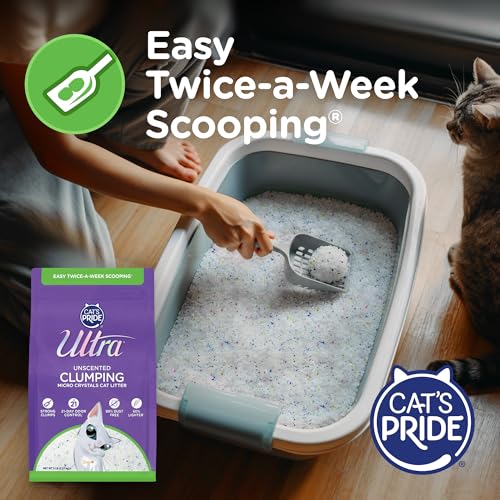 Ultra by Cat's Pride Clumping Micro Crystals Litter, Fragrance Free, 5lb - size: 5 Pound