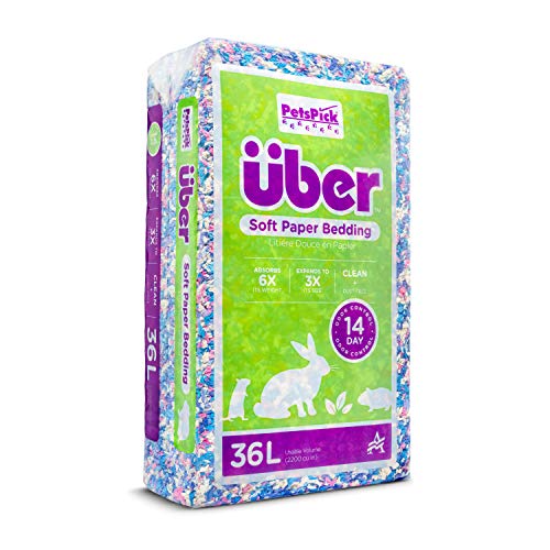 PETSPICK Uber Soft Paper Pet Bedding for Small Animals, Confetti, 36L - color: Confetti, size: 36L