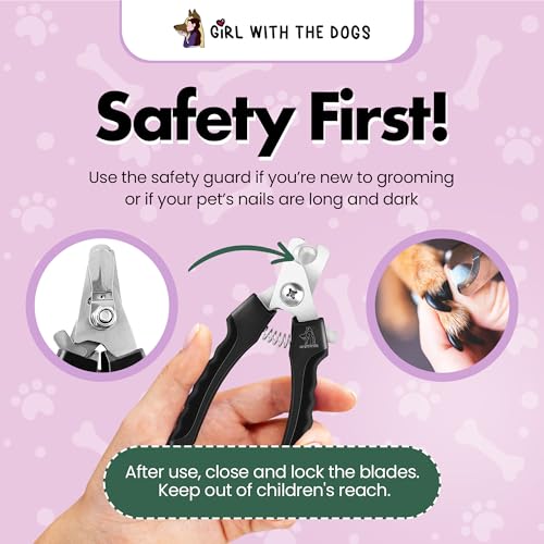 Pet Nail Clippers by Girl With The Dogs, Nail Clippers for Grooming and Claw Care for Cats/Dogs (Large) - size: Large