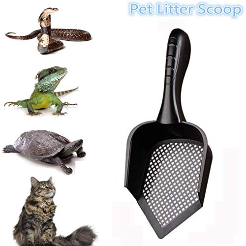 Cat Scooper Fine Sand Sifter Kitty Litter Scoop Sifter Kitty Litter Shovel Pointed End Cat Litter Scoop Pet Reptile Terrarium Bedding Litter Cleaner Corner Scoop Pet Poop Net Shovel Kit - color: Hole: 3.0mm