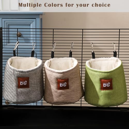 Sugar Glider Hanging Sleeping Pouch, Warm Soft Bed for Small Pets | Double layer thick construction, machine washable fabric,enclosed privacy nest, resting shelter for small pets - color: Coffee