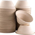Biodegradable Pet Bowls, 25 Pack, 8 Oz, 1 Cup, Germ-Free, Allergen-Free, Sturdy, Leakproof, Recycled Wheatstalk Material, Suitable for Dogs and Cats - size: 25