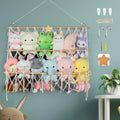 Starry Stuffed Animal Net Hammock Wall Hanging Handmade Boho Macrame Toy Hammock Organizer Holder Display Hanging Plush Toy Net for Corner Wall Stuffed Animal Storage(29.9" H x 31.5" W)