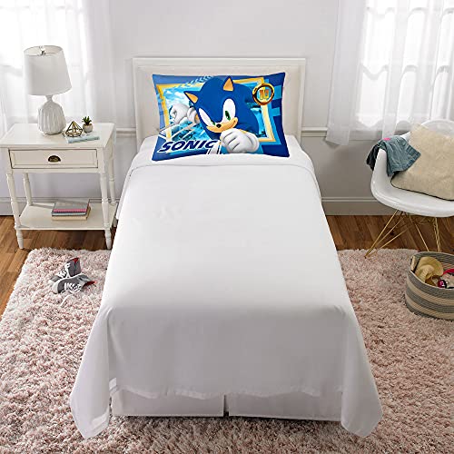 Franco Kids Bedding Super Soft Microfiber Reversible Pillowcase, 20 in x 30 in, Sonic The Hedgehog - color: Sonic the Hedgehog