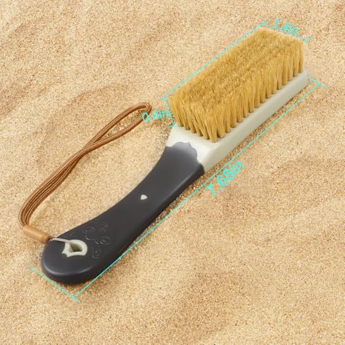 2 PCS Small Sand Brush Remover for Beach, Surf Off Beach Sports, Chairs, Pets and More