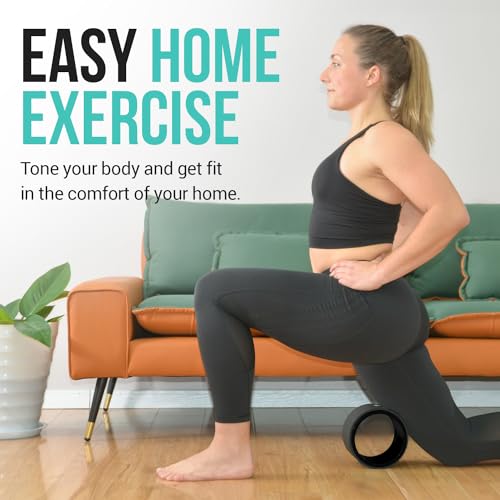 Yoga Wheel Set - Extra Wide Jumbo Wheel & Mini Massage Wheel | Stretching Strap with Starter Guide - Deep Stretches Plus Targeted Muscle Relief - Relieve Back Pain & Improve Mobility - style: Small