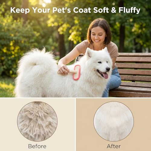 Bunny Brush Short Hair Dog Brush, Soft Silicone Comb Bath Massage Comb | De-Shedding, Easy to Remove Loose Undercoat, for Rabbits Chinchillas Kittens Puppies, During Shedding Season or Bath Time