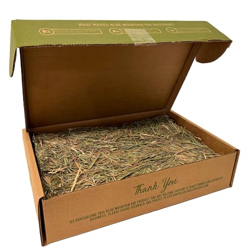 Blue Mountain Hay Timothy Hay Easy Flake Feed for Small Pets, 5lb | Easy Flake Timothy Hay, High Fiber Daily Forage, Soft Leafy Texture, Supports Digestion and Dental Care, Natural Nutrition - size: 5 Pound (Pack of 1)