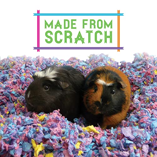 Carefresh Confetti Small Pet Bedding, 99% Dust-Free Natural Paper with Superior 10 Day Odor Control & Absorption for Guinea Pigs, Hamsters, 50L, (Pack May Vary) (L0410) | 2X more absorbent, 99% dust free, odor control, Biodegradable and compostable, For h