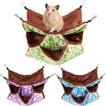 Weewooday 3 Pcs Rat Hammock 3 Tier Ferret Hammock Cage Hanging Bed Cage Accessories for Pet Guinea Pig Hamster Parrot Sugar Glider Ferrets Rat Chinchilla Playing Sleeping(Blue, Purple, Green) - color: Blue, purple, green