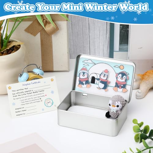 Little Pocket Penguin Mini pengy Penguin Gifts Travel Buddy | Cute mini penguin in a pocket tin, a collectible desk gift for coworkers, friends and penguin lovers - style: Penguin