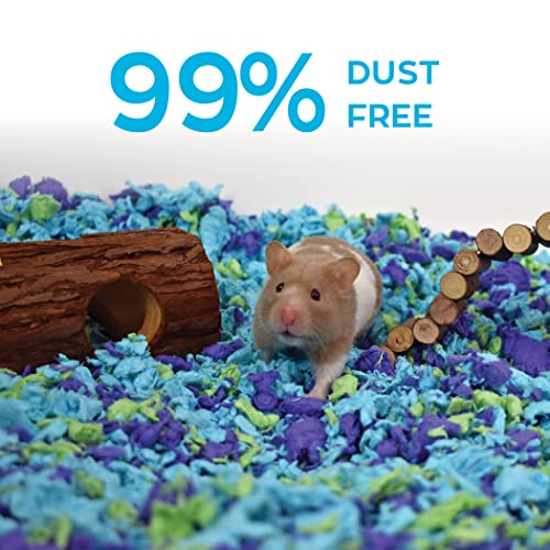 Carefresh Sea Glass Natural Paper Small Pet Bedding, Odor Control 50L | 2X more absorbent, 99% dust free, odor control, Biodegradable and compostable, For hamsters, rabbits and guinea pigs - color: sea glass, size: 50 L