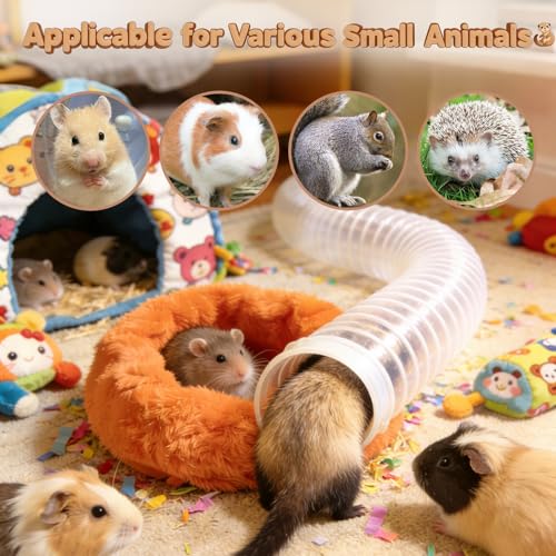 Mity rain Ferret Toys with 3 Balls Inclueded | Collapsible Tunnel Tube Accessories for Ferrets, Guinea Pigs, Hamsters, Expandable Interactive Toys Supplies for Small Pets - color: White, size: 1PCS