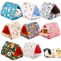 Cinnvoice 8 Pcs Guinea Pig Hideout, Guinea Pig Bed Washable Small Animal Cage Accessories for Bunny Hedgehog Mouse Chinchillas Hamsters Ferrets Rats (7.9 in) - size: 7.9 in