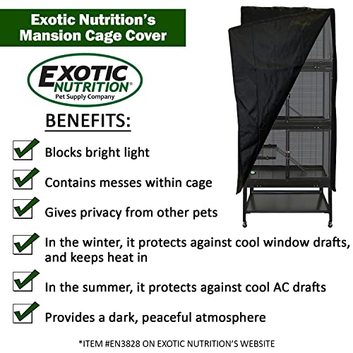 Mansion Cage (6-Level) - Durable 100% All-Metal Multi-Level Cage for Chinchillas, Rats, Ferrets, Prairie Dogs, Degus, Mice - size: 32.0"L x 22.0"W x 80.0"H