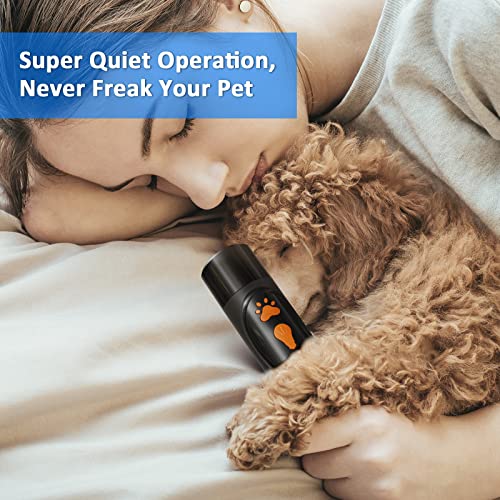 Dog Nail Trimmers and Dog Nail Clippers Kit, Whisper Quiet Electric Grinder with Light, for Small, Medium, Large Dogs, Cats Toenail Grooming, 3 Speeds - color: Black