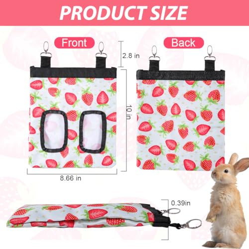 DZWLKJ Guinea Pig Hay Feeder, 600D Polyester, Watermelon, Rabbit Hay Feeder Bag, Guinea Pig, Chinchilla, Hamsters, Small Pets, 1 Pack, Foldable, Lightweight - size: M -11"x 9"x 1"