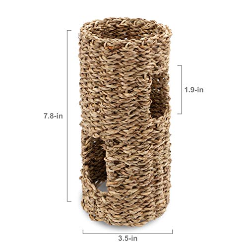 Niteangel Creative & Composable Hamster Tunnel: Edible Seagrass & DIY Tube | Mimic Wild Underground Habitat & Build Unique Burrow as Hideout for Small Sized Animals Like Hamsters Mouse Gerbils Mice - size: HC