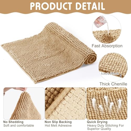 4 Pcs Guinea Pig Cage Liner 16 x 24 Inch Washable Chenille Pee Pads Pet Dog Cat Bedding Training Mat Reusable for Small Animals Puppy Bunny Hamster Chinchilla - color: Beige, size: 16 x 24 Inch, style: Low Pile Chenille