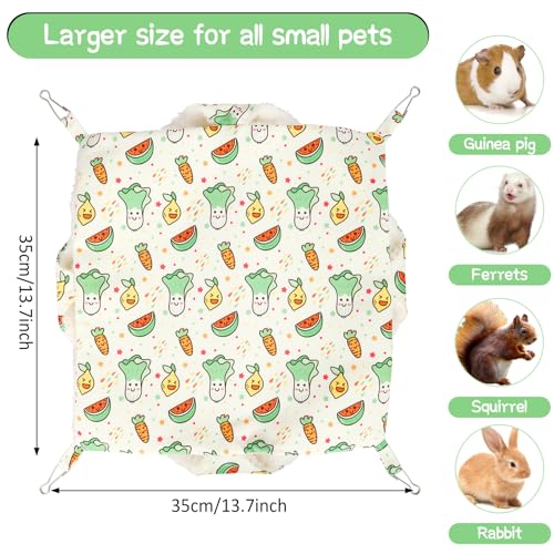 PETKNOWS 2 Pack 3 Tier Ferret Hammock Bed for Cage Small Animal | Soft Plush Fabric, Ferret Bed and Rat Cage Accessories, Suitable Guinea Pig, Ferret, Kitten, Squirrel, Chinchilla, Parrot
