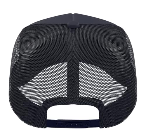 Hamster Bedding Change Day Trucker Hat with Adjustable Mesh Back - color: Navy Blue