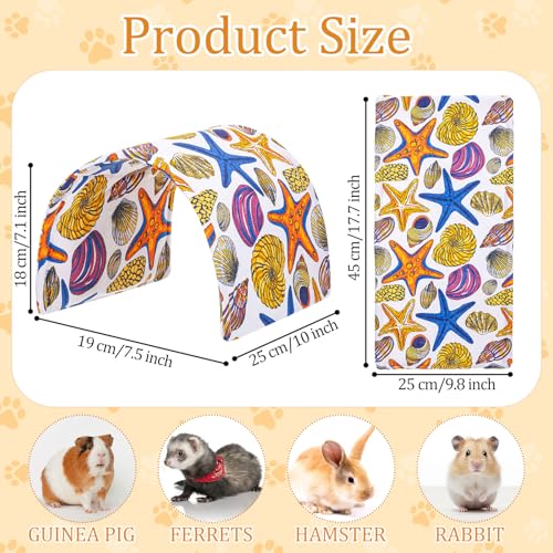 BreezeHug 4 Pcs Guinea Pig Tunnel Foldable Rabbit Hideout Washable and Soft Bunny Hide House Ferret Tunnel Toys Cage Accessories for Small Animal Hamster Hedgehogs Chinchilla(Cheer Mix) - style: Cheer Mix