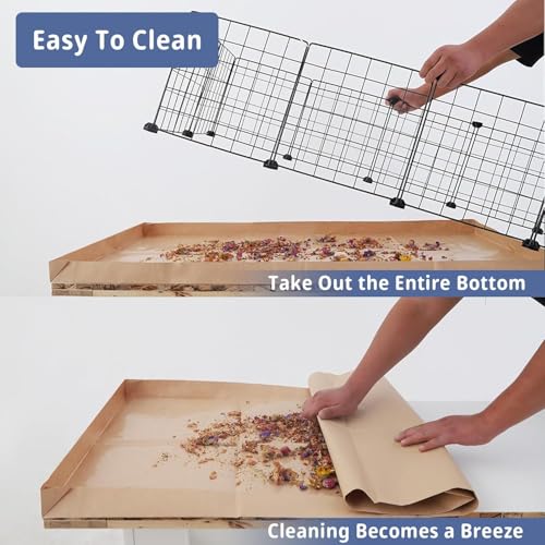 Disposable Guinea Pig Cage Liners, 48" x24 Large Liner Bag for Guinea Pig Cage Bottom, Water-Resistant Kraft Paper (8Pack) - size: (48" x 24") 8Pack