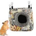 Hamster Rat Hammock Bed, Hanging Cave Shaped Cotton Nest Suitable for Small Animals Hamsters Rat Mouse Gerbil Sugar Glider Squirrels etc (S) - size: Small