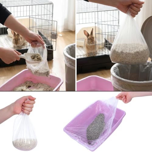 50 Pcs Disposable Plastic Cage Liners, Leak-Proof Small Animal Toilet Film for Rabbit Guinea Pig Hamster Litter Box Tray, Quick Cleanup Essentials for Indoor Cage